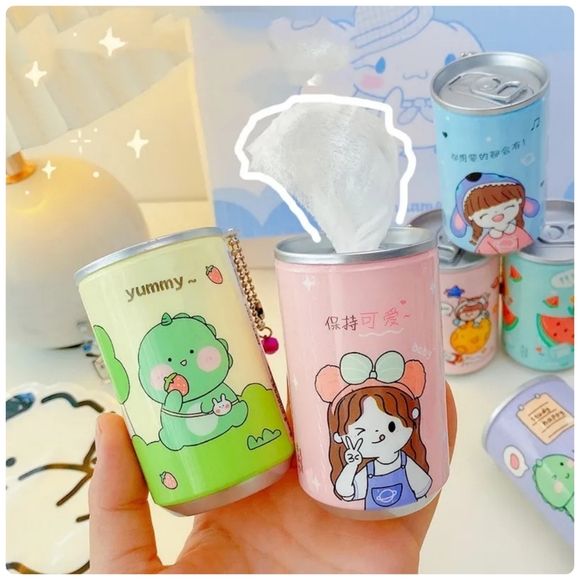 5/25 mini portable baby wipes moist towel dispenser 30 wipes in can w clip - Picture 2 of 7